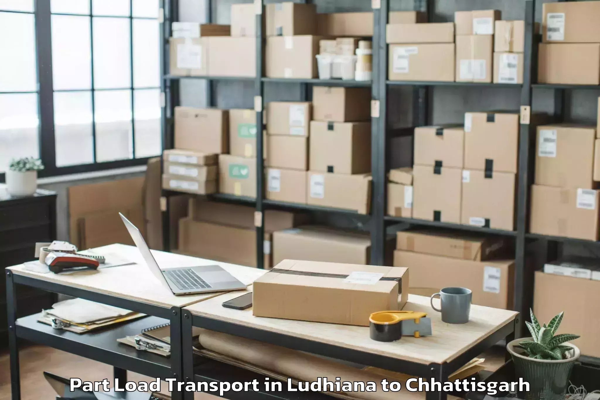 Ludhiana to Bilaigarh Part Load Transport Booking